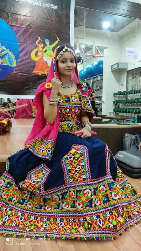 Image of Beautiful Indian Woman in Traditional Dress At Garba Dandiya Raas  Event as a Part Of Durga Navratri-BR735186-Picxy
