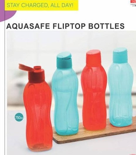 Tupperware 750 ml . Aqua safe water bottle set of 4