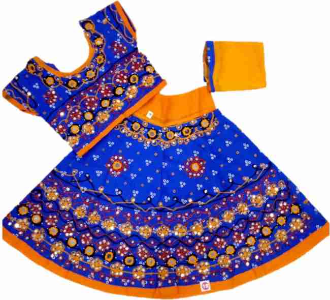 Blue kids chaniya choli Navaratri dress - The Indian Rang