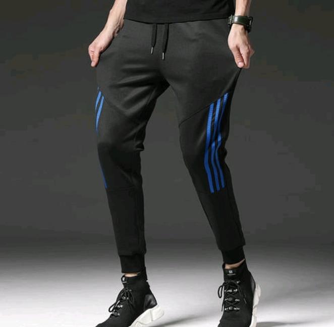 Trackpants: Check Men Navy Blue Polyester Trackpants on Cliths.com