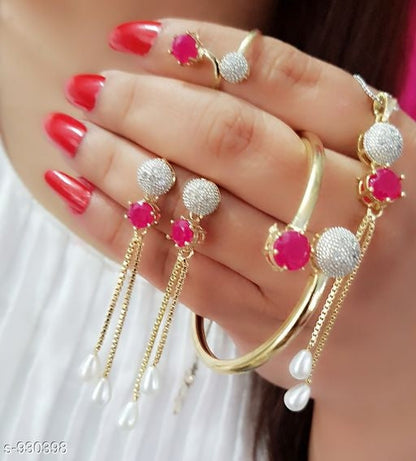 Jewellery set with watch, ring, earrings and necklace - The Indian Rang