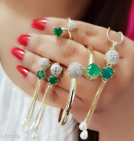 Jewellery set with watch, ring, earrings and necklace - The Indian Rang