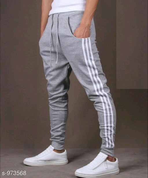 Men Solid Track Pant with side strips