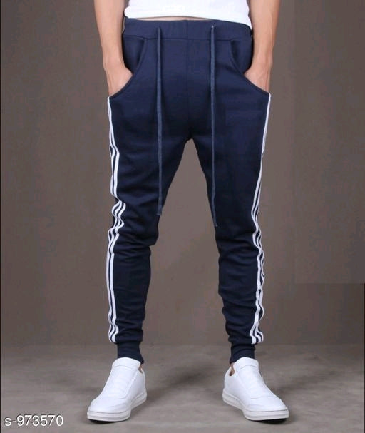 Men Solid Track Pant with side strips