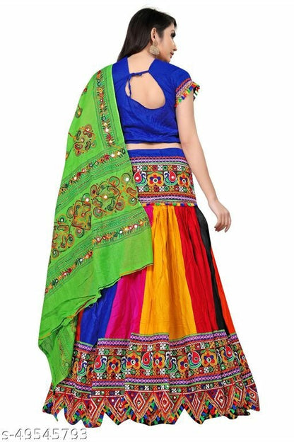 Multi color chaniya choli for women lengha - The Indian Rang