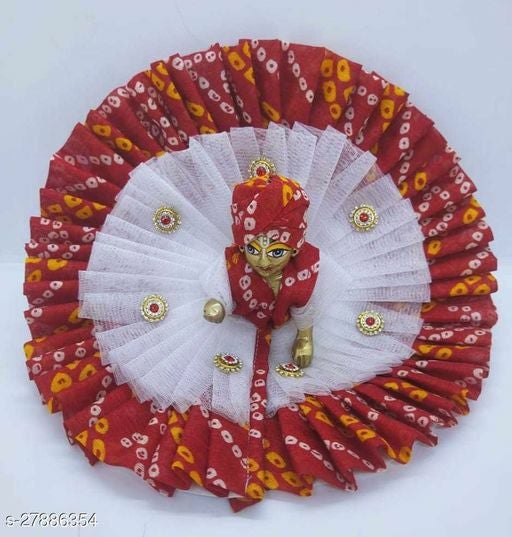 Krishnam red and white dress with pagri - The Indian Rang