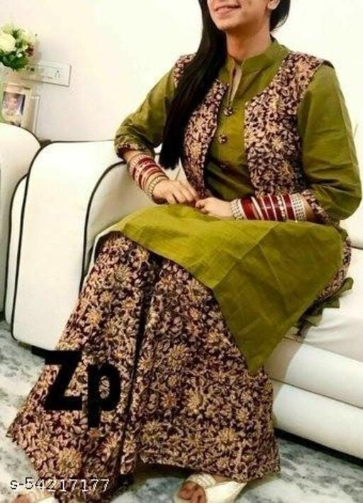 Large Women Printed Ethnic Jacket Kurti Set at Rs 290/set in Jaipur | ID:  27227240248